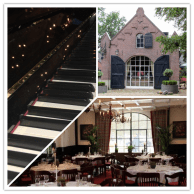 In Lage Vuursche piano spelen tijdens een verjaardagsfeest